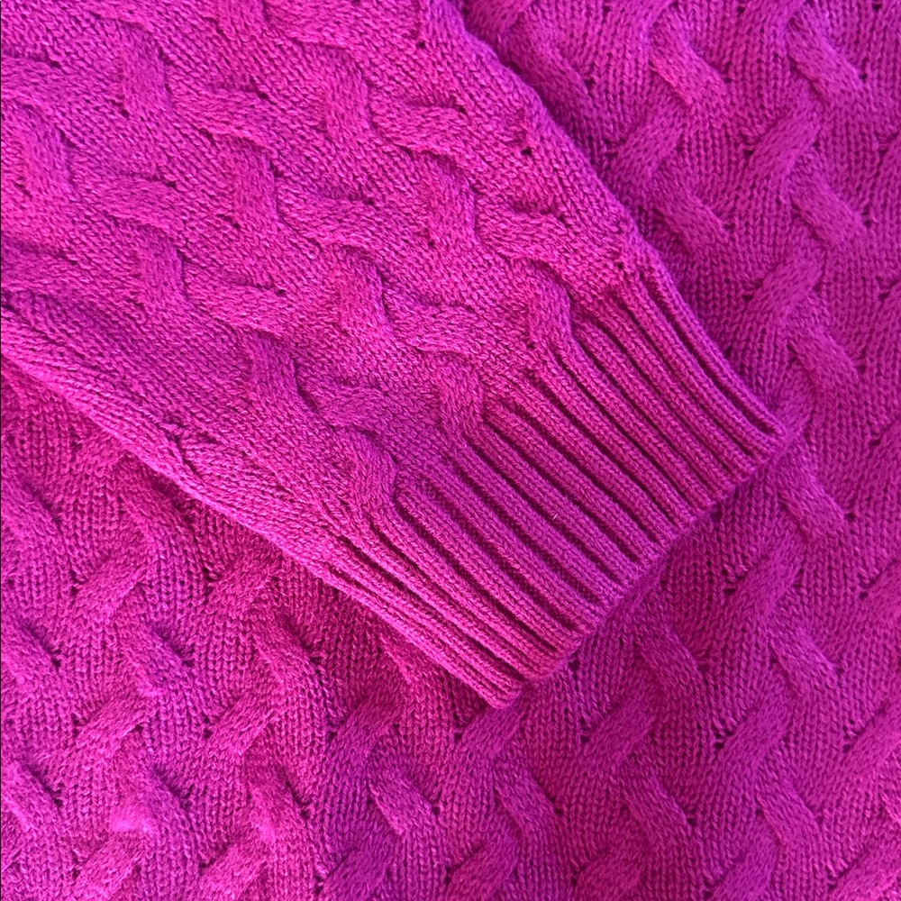 Pink Cable Knit Sweater National PXL - Picture 5 of 8
